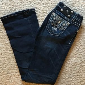 MISS ME Mid-Rise Boot Cut Dark Denim sz 27
